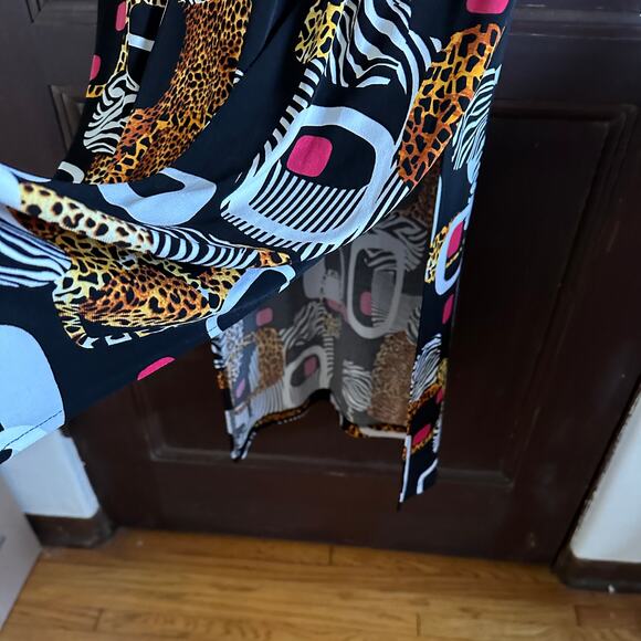 JOSEPH RIBKOFF | Mod Mixed Animal Print Scoop Neck Dress | Size 8 - Picture 5 of 5